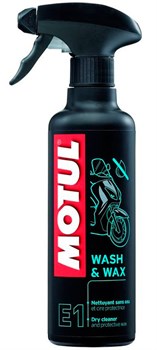 Очиститель пластика и краски MOTUL E1 WASH &amp; WAX  0,4 л 102996  - фото 5961