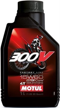 Масло MOTUL 300V 4T FACTORY LINE OFF ROAD 15W60 1 литр  104137 - фото 6003