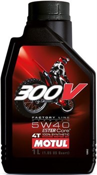 Масло MOTUL 300V 4T FACTORY LINE OFF ROAD 5W40 1 литр  104134 - фото 6005