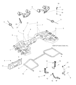 Рамка polaris sportsman 850  Cover, rack, rear, black 5438112-070 - фото 6558